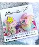 FOLLOW THE NEEDLE Shimmery Unicorn Hair Bow Clip - Pink Yellow Blue