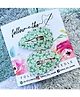 FOLLOW THE NEEDLE Set Of 2 Faux Leather Floral Printed Snap Pins - Green