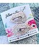 FOLLOW THE NEEDLE Set Of 2 Faux Leather Glitter Snap Pins - Sprinkle Pink