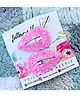 FOLLOW THE NEEDLE Set Of 2 Faux Leather Glitter Snap Pins - Pastel Pink