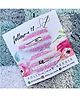 FOLLOW THE NEEDLE Set Of 2 Faux Leather Stripe Glitter Snap Pins - Pink