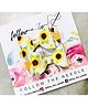 FOLLOW THE NEEDLE Set Of 2 Faux Leather Sunflower Design Glitter Embellished Bow Hair Clips - Yellow & White