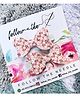 FOLLOW THE NEEDLE Set Of 2 Floral Printed Faux Leather Bow Hair Clips - Pink