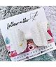 FOLLOW THE NEEDLE Faux Leather Glitter Embellished Layered Bow Hair Clip - White