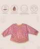 Mi Arcus Full Sleeves Washable Waterproof Cover All Bib/ Apron With Velcro Closure 6-18 Months -Pink