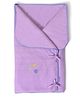 Mi Arcus All-Season Solid 2-in-1 Snuggle Wrap and Ultra-Soft Baby Blanket for 0-6 Months, 62x97 cm - Purple