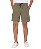 TeenTrums Solid Side Pockets Shorts - Olive Green
