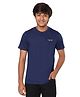 TeenTrums Half Sleeves Sunglasses Placement Printed Tee - Navy Blue