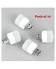 ORTIS Plug in LED Night Light Mini USB LED Light Flexible USB LED Ambient Light Mini USB LED Light LED Portable car Bulb Indoor Outdoor Reading Sleep - Pack Of 10