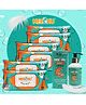 Meechu Baby Wipes Pack of 6 72 Pieces Each With One Baby Lotion Bottle Free - 200 ml