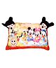 Disney By Kuber Mart Industries Mickey & Friends Design Baby Pillow Velvet Super Soft For Sleeping & Travel- Red