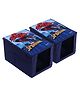 Kuber Industries Spiderman Wardrobe Organizer Storage Box With Lid Pack of 2 - Blue