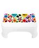 Disney By Kuber Mart Industries  Mickey & Minnie Print Bathroom Stool Durable Plastic For Kitchen & Kids Patla For Toilet - White