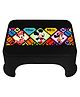Disney By Kuber Mart Industries  Mickey & Minnie Print Durable Plastic Stool for Kitchen or Bathroom Pack of 2 - Black
