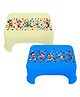 Disney By Kuber Mart Industries Team Mickey Print Bathroom Stool Pack of 2 - Blue & Cream