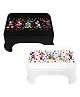 Disney By Kuber Mart Industries Team Mickey Print Bathroom Stool Pack of 2 - White & Black
