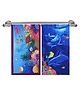 Kuber Industries Cotton Super Absorbent Ocean & Aquarium Print Bath Towel Pack of 2 - Multicolor