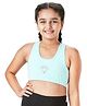 Plan B 95% Cotton 5% Spandex Double Layered Racer Back Diamond Printed Sports Bra - Mint Green