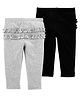 Carter's Baby 2-Pack Cotton Pants - Black & Grey