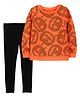 Carter's Baby 2-Piece Halloween Top & Legging Set - Orange & Black
