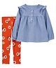 Carter's 2-Piece Chambray Top & Legging Set - Multicolour