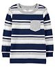 Carter's Striped Jersey Tee - Navy Blue