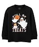 Carter's Cotton Knit Full Sleeves T-Shirt With Ghost Print - Black