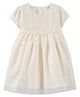 Carter's Glitter Velour Dress - Off White