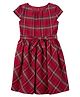 Carter's Plaid Sateen Dress - Red