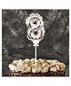 AMFIN 8 Number Foil Balloon Cake Topper Decoration - Silver