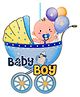 AMFIN Baby Boy Hanging for Baby Announcement Baby Arrival Baby Shower Baby Party, Baby Birthday - Multi (Pram)