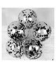 AMFIN Pack Of 10 Transparent Balloons Bouquet Combo with Pre Filled Confetti & Ribbons - Black