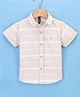 Little Kangaroos Half Sleeves Striped Shirt - Fawn