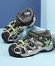 Cute Walk by Babyhug  Sandals With Velcro Closure Star Print & Applique- Green