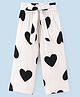 CrayonFlakes Hearts Printed Belted Palazzo  - Off White