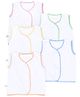 Tinycare Sleeveless Jhabla Vests Set Of 5 - White Multicolor