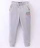Tommy Hilfiger Cotton Knit Full Length Track Logo Print - Light Grey