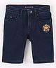 Tommy Hilfiger Cotton Woven Knee Length Shorts Logo Embroidered - Blue