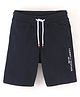 Tommy Hilfiger Cotton Woven Knee Length Shorts Logo Embroidered - Carlo Black