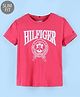 Tommy Hilfiger Half Sleeves Text Print Slim Fit T-Shirt  - Pink