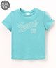 Tommy Hilfiger Half Sleeves Logo Print Slim Fit T-Shirt  - Blue