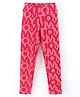 Tommy Hilfiger Cotton Full Length Printed Legging - Red