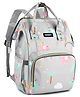 PACKNBUY Diaper Bag Backpack Elephant Print - Light Grey