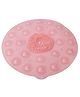 KolorFish Non-Slip Silicone Round PVC Bathroom Shower Mat with Foot Brush & Suction Cups and Drain Holes - Pink