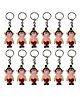 Asera God Ganesh Ji Silicone Keychain Pack of 12 - Multicolor