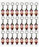 Asera God Ganesh Ji Silicone Keychain Pack of 24 - Multicolor