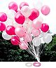AMFIN Metallic Balloons Pink & White - Pack of 50