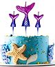 AMFIN Mermaid Candles Cake Topper for Birthday - Multicolour