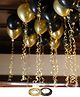 AMFIN Metallic Balloons Golden & Black - Pack of 50