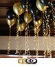 AMFIN Metallic Balloons Golden & Black - Pack of 100